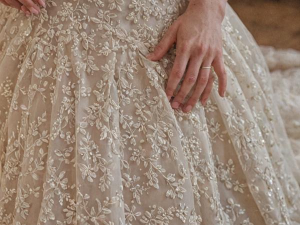 Professional dry cleaning wedding dress care